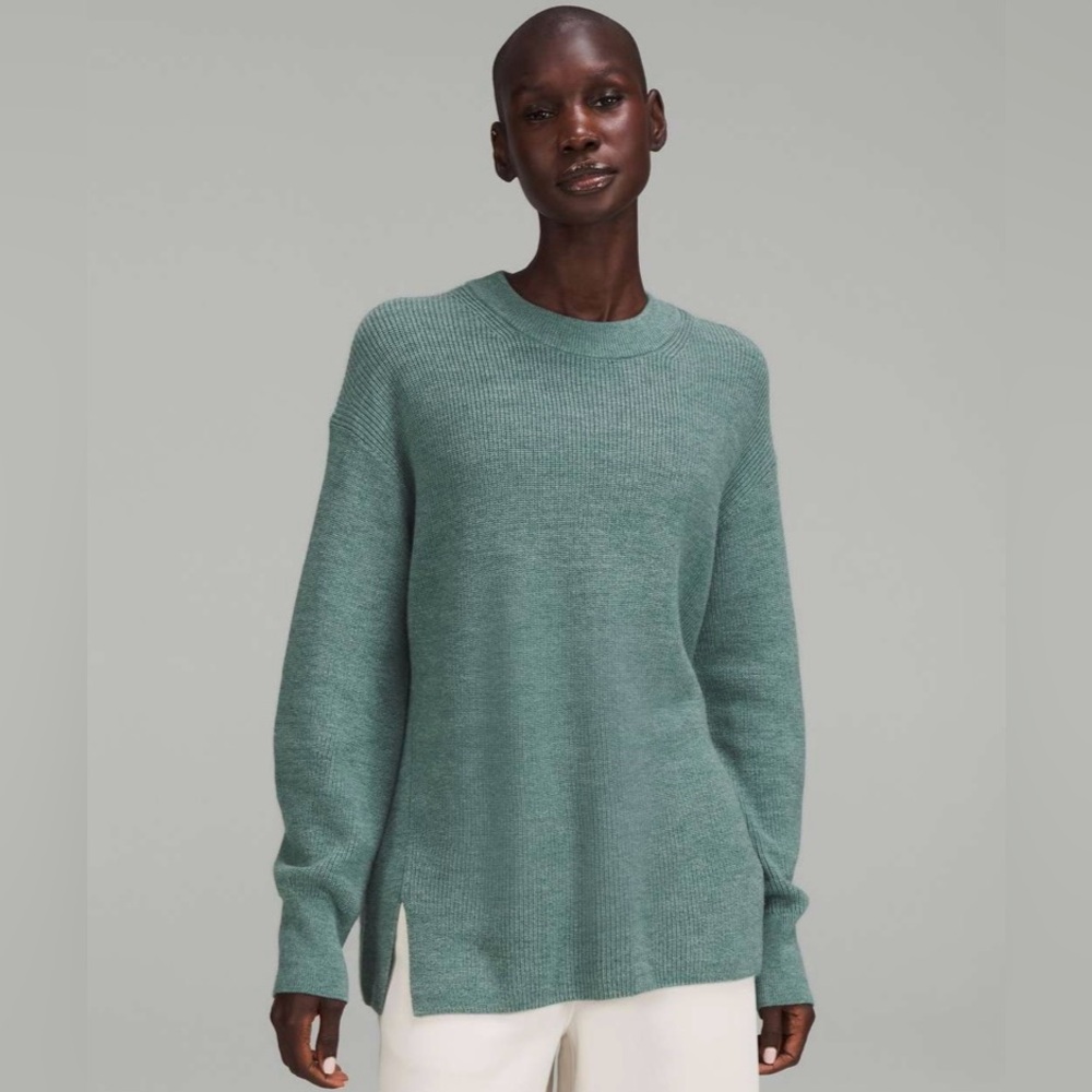 Lululemon Merino Wool-Blend Ribbed Crewneck Sweater - Picture 2 of 8